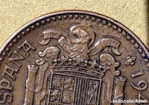 Monete con errori: ERROR EN PESETA DE 1944: CABEZA DEL ÁGUILA PERFORADA EN SU PERÍMETRO Ref.272.MON1.B6